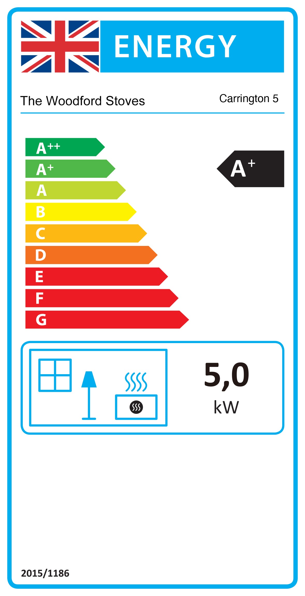 Woodford Carrington Multi Fuel and Wood Burning Stove 4.6Kw