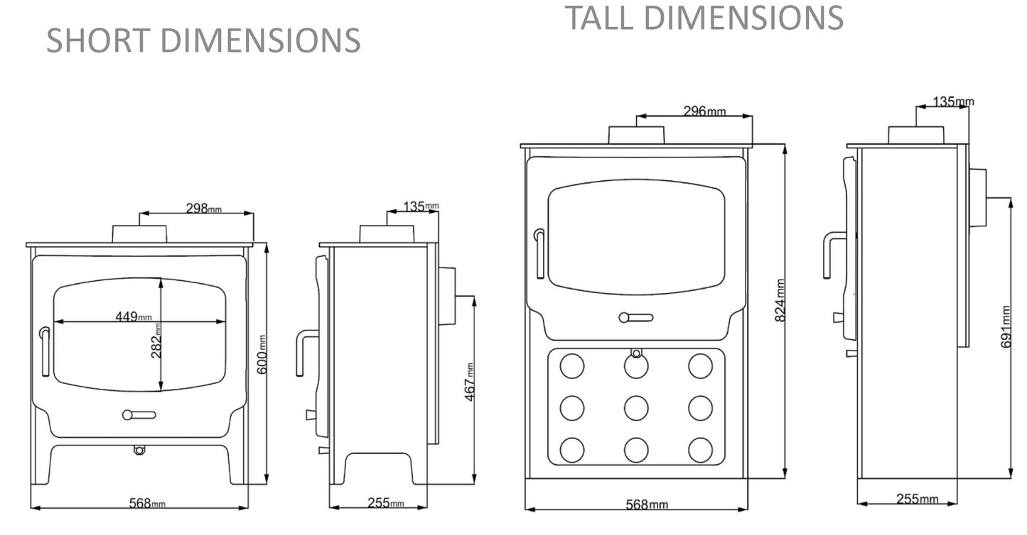 Saltfire ST-X Tall Wide Bioethanol Stove 5Kw