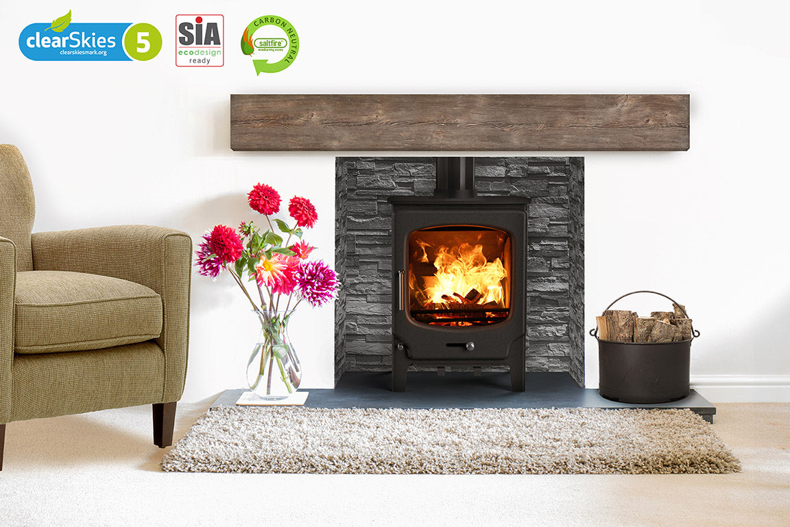 Saltfire ST-X5 Multi Fuel and Wood Burning Stove 5Kw
