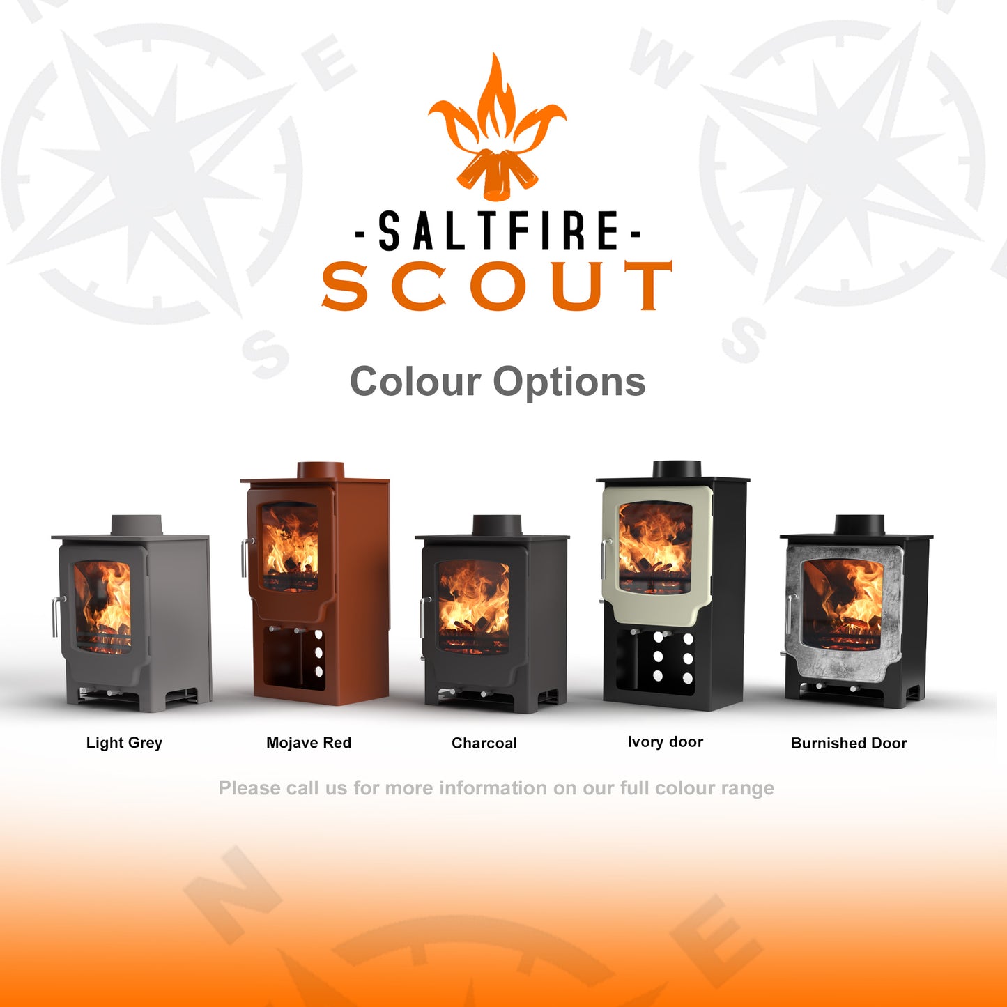 Saltfire Scout Multi Fuel and Wood Burning Stove 4.3Kw