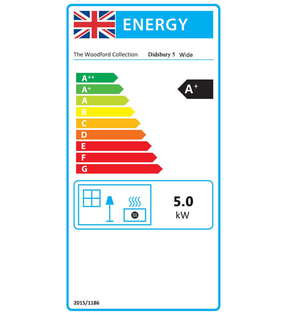 Woodford Didsbury Wide Wood Burning Stove 5Kw