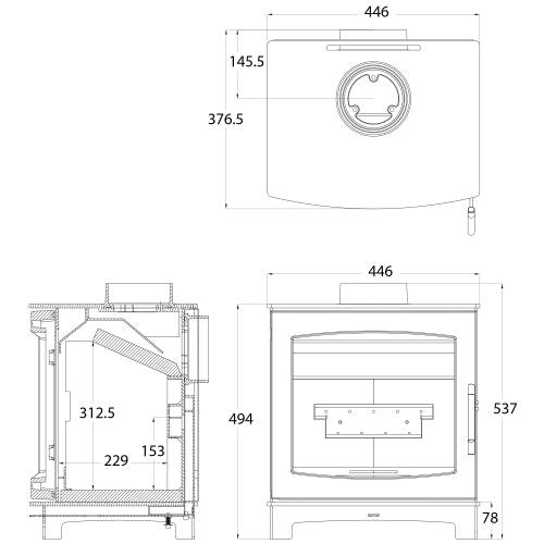 Mi-Fire Small Tinderbox Wood Burning Stove 4.9Kw