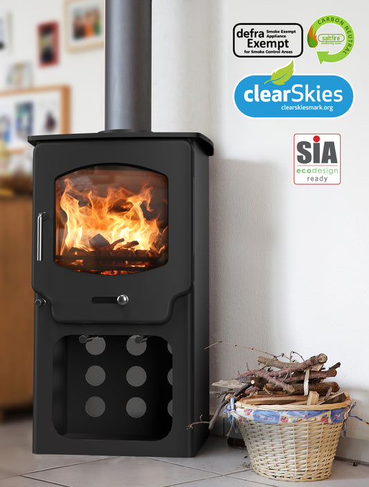 Saltfire ST-X4 Tall Multi Fuel and Wood Burning Stove 4.1Kw