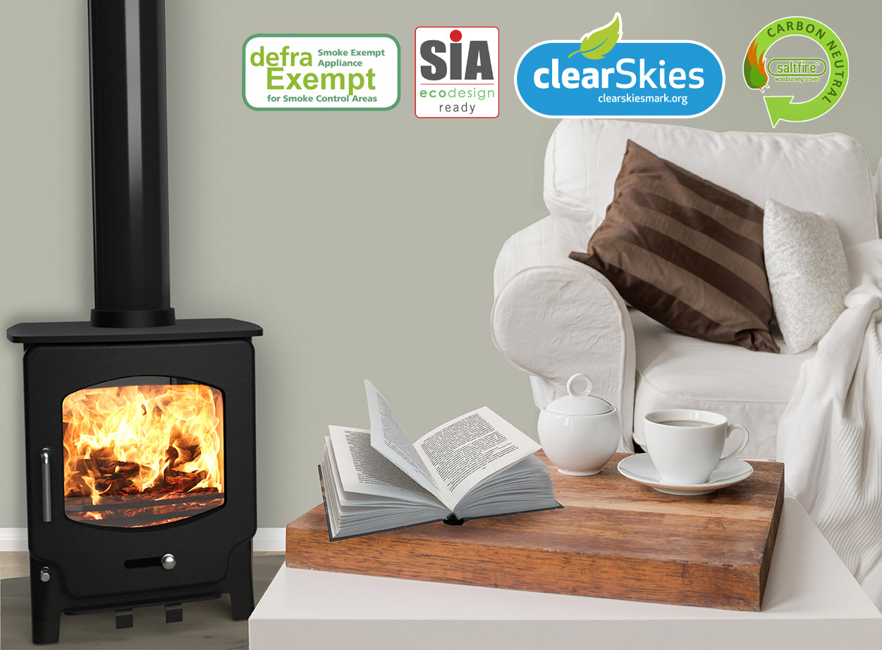 Saltfire ST-X4 Multi Fuel and Wood Burning Stove 4.1Kw