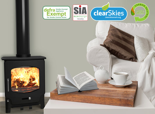 Saltfire ST-X4 Multi Fuel and Wood Burning Stove 4.1Kw