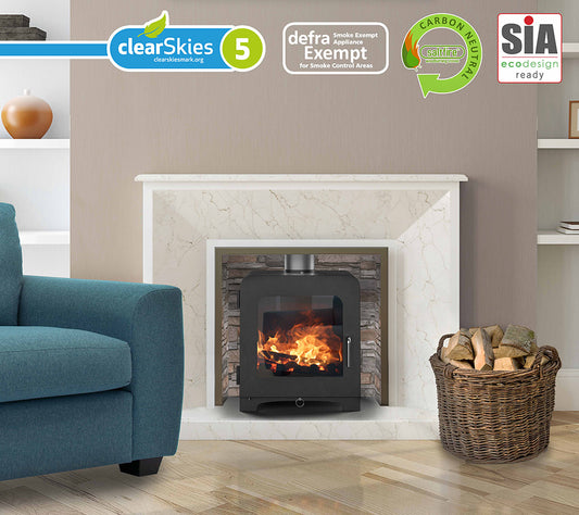 Saltfire ST4 Multi Fuel and Wood Burning Stove 7.5Kw