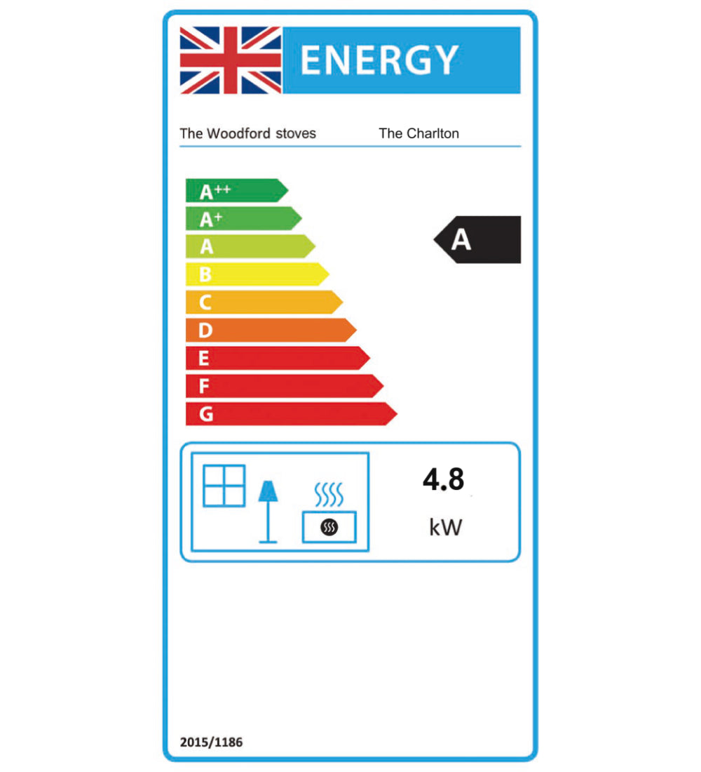 Woodford Charlton Cylindrical Wood Burning Stove 4.8Kw