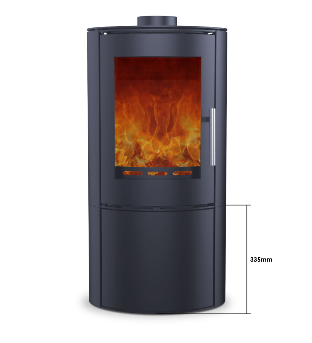 Woodford Charlton Cylindrical Wood Burning Stove 4.8Kw