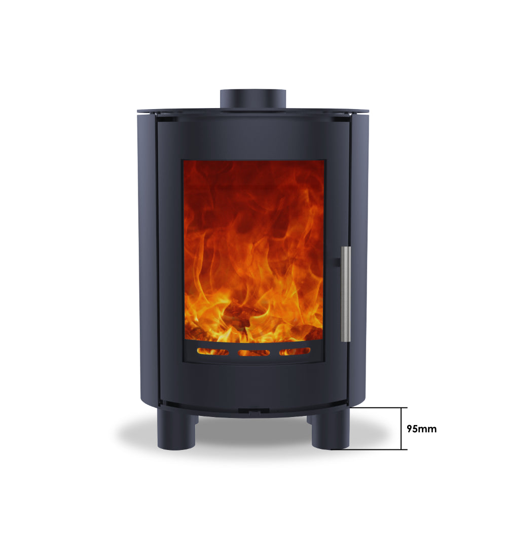 Woodford Charlton Cylindrical Wood Burning Stove 4.8Kw