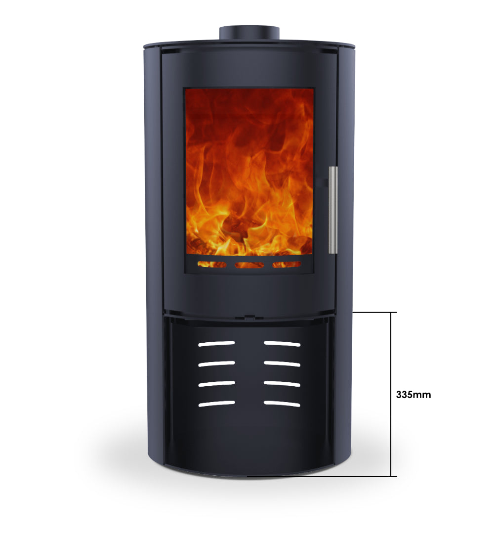 Woodford Charlton Cylindrical Wood Burning Stove 4.8Kw