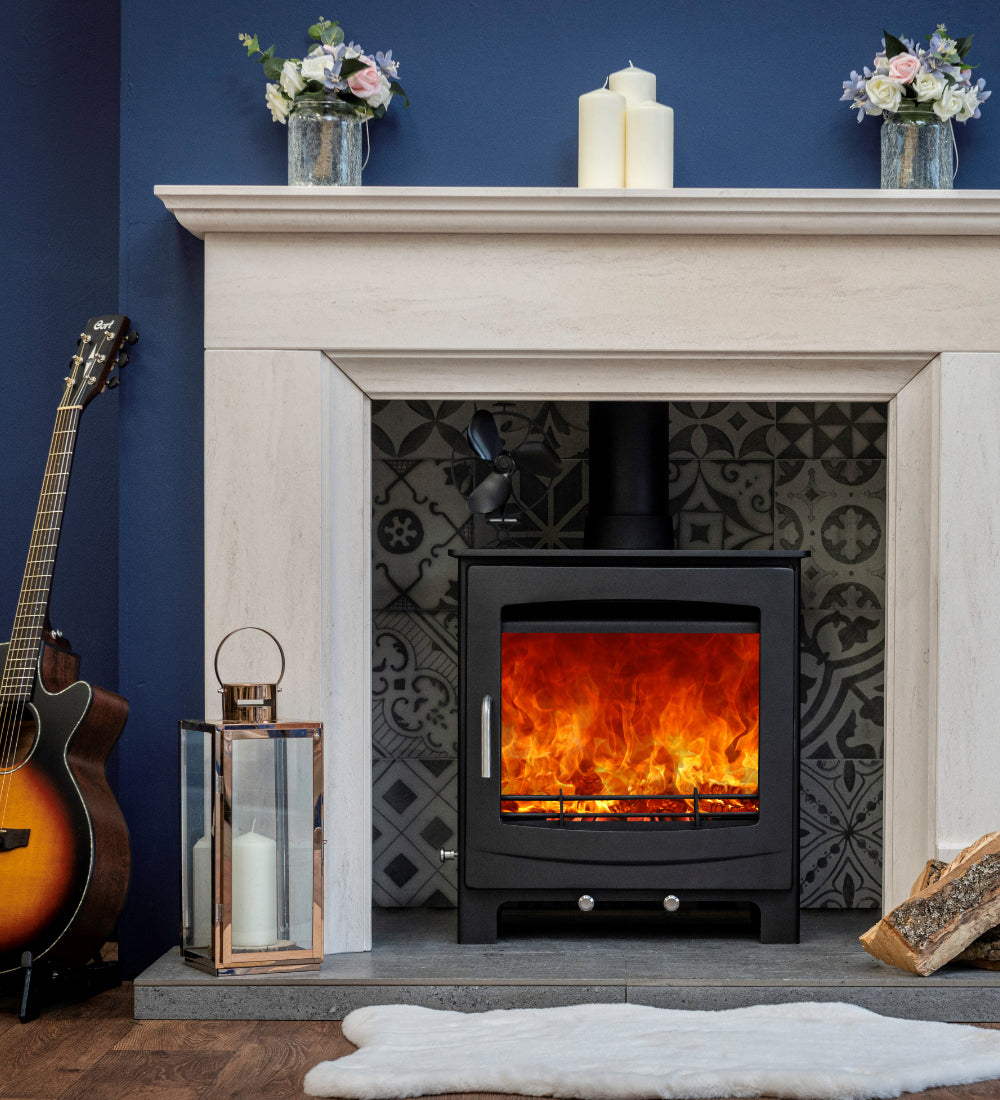 Woodford Turing 5XL Wide Multi Fuel and Wood Burning Stove 4.9Kw