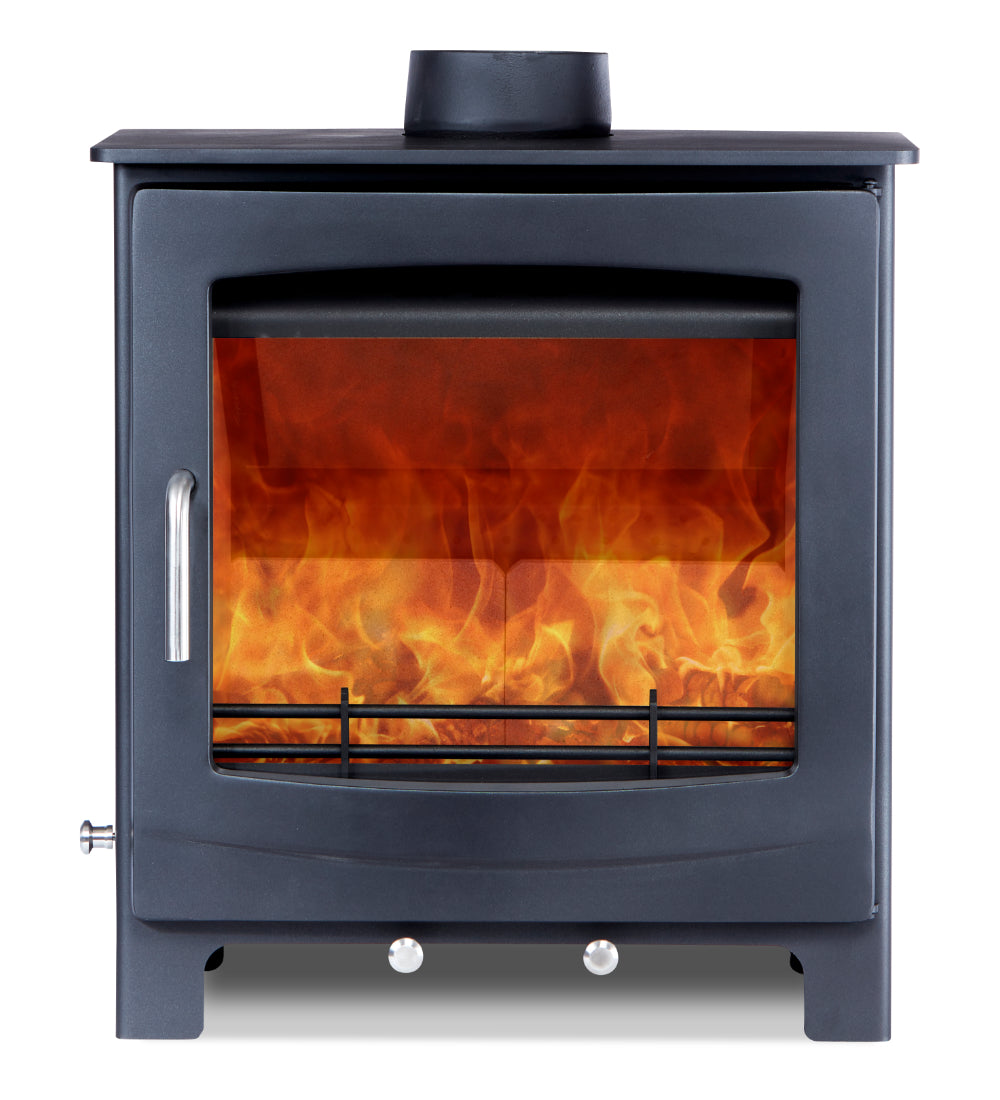 Woodford Turing 5XL Wide Multi Fuel and Wood Burning Stove 4.9Kw