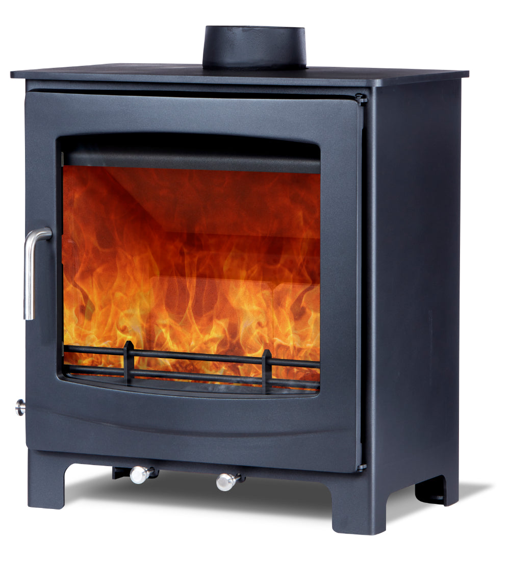 Woodford Turing 5XL Wide Multi Fuel and Wood Burning Stove 4.9Kw